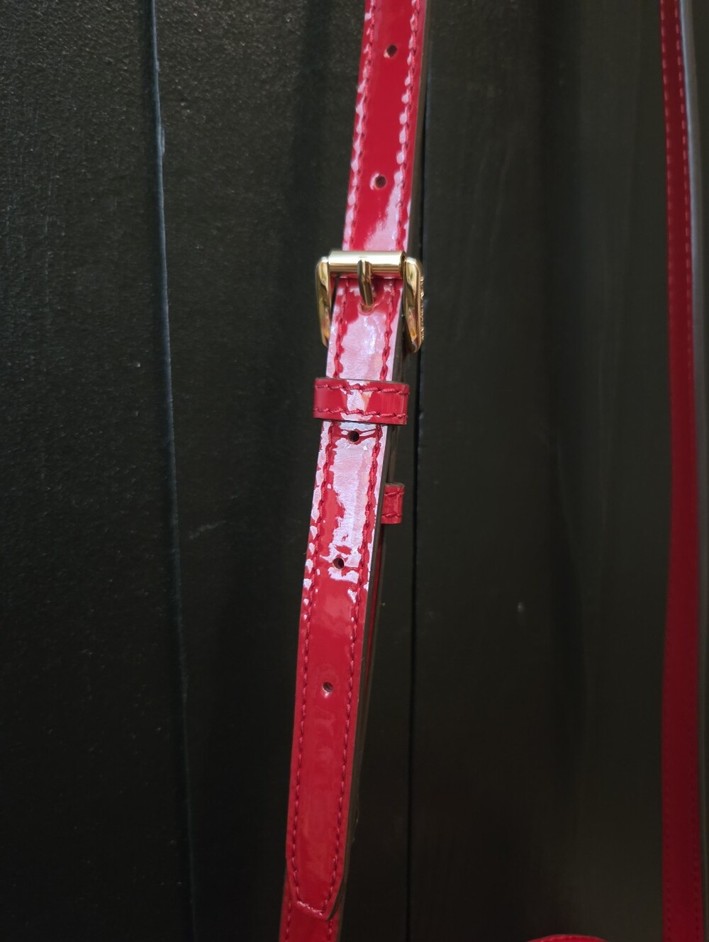 Michael Kors Callie Glossy Red Patent Leather Satchel - Picture 13 of 15